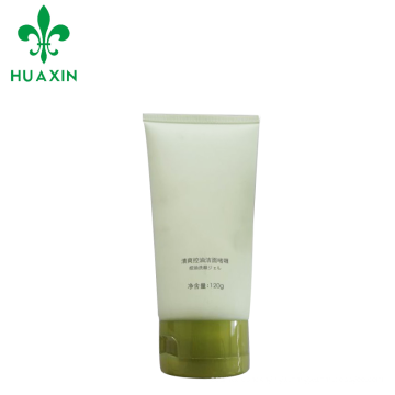 high quality see through plastic cleanser gel tube packaging with flip top cap